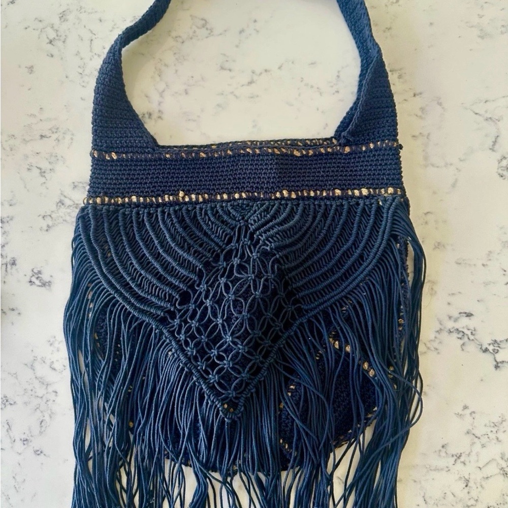 The Sak Bali Artisan Crochet Bag Limited Edition Woven Boho Hobo